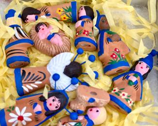 Mexican clay nativity 