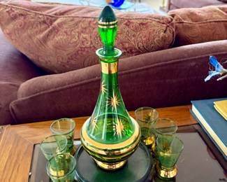 Bohemian decanter set