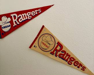 Vintage wool and felt pennants 