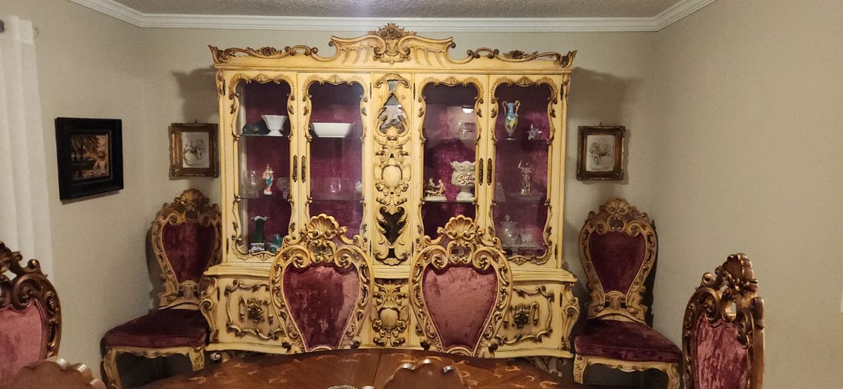 French Provencial / Hollywood Glam China Cabinet