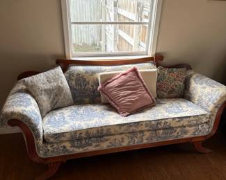 Empire Sofa with Blue & White Chinz upholstery