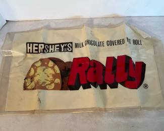 Vintage Hersheys Rally Candy Bar Blow Up Wrapper