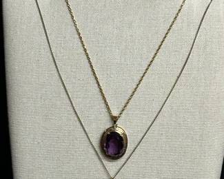 009 One 14k and One 12k Necklace