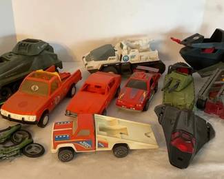 Vintage Plastic Toys including a Tonka Rebel Racer