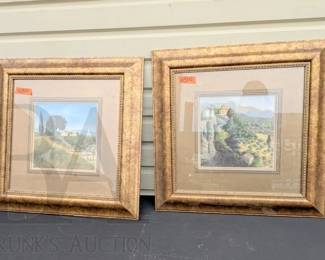 FRAMED TUSCAN COUNTRY SIDE DECOR