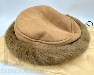 FUR TRIMMED HAT
