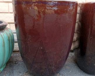 LARGE GLAZED PLANTER POT
