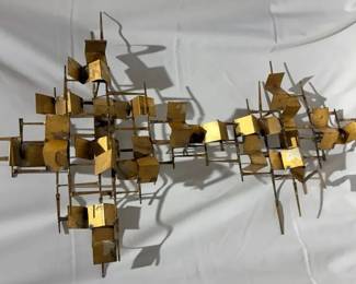 Midcentury brutalist metal art scuplture