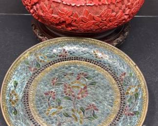 asian bowl and plate