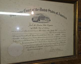 1971 Admitted & Qualified Attorney of the Supreme Court of the United States Signed E. Robert Seaver, Clerk