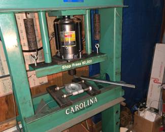 Carolina Press Frame w/ Pittsburgh 20 Ton Hydraulic Jack
