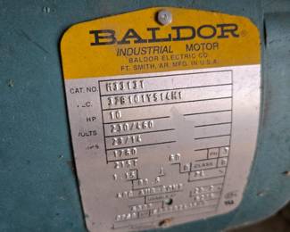 Baldor Industrial Motor M3113T, 10HP, 230/460V