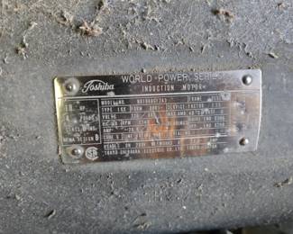 Toshiba Induction Motor B0104DGF2A3, 10 HP, 230/460V