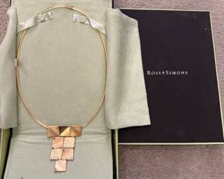Gold-Tone Geometric Statement Choker Necklace, Ross Simons