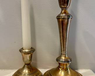 Gorham and Reed & Barton Weighted Sterling Candlestick Holders