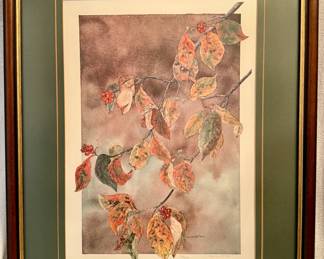 Matted and Framed Art - Leaves - Connie Proco 188/1000