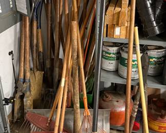 Rakes, Shovels, Wood