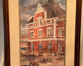 Matted and Framed Art - Historic L&N Train Depot in Knoxville, TN - 756/1500