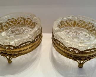 Pair of Glass Ashtrays 