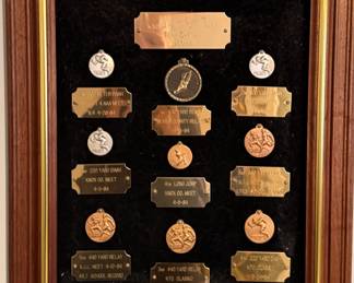 Framed Track and Field Awards - Karns High School Knoxville, Tennessee (1984)