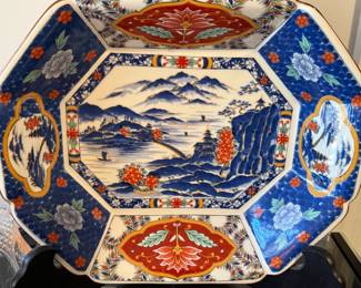 Imari Porcelain Octagonal Serving Bowl