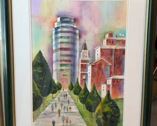 Matted and Framed Art - Cityscape - John Payne