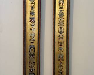 Wall Art Panels (Artglass, Hand Decorated and Hand Colored, Sungott Art Studios, New York)