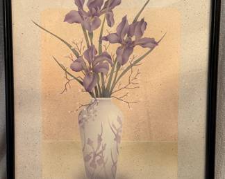 Framed Art - Irises in Vase - Coopersmith