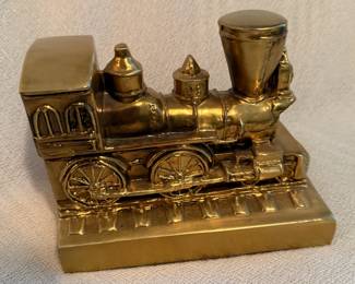 PM Craftsman Brass Train Engine Bookend