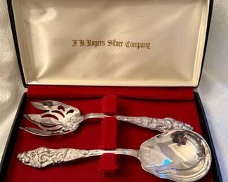 F. B. Rogers Silver Company Silverplate Salad Serving Set