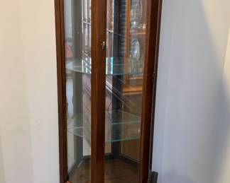 Mirrored and Lighted Curio Cabinet