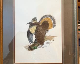 Matted and Framed Art - "Urban Bird" - Ruffed Grouse