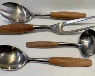 MCM Dansk Serving Pieces with Teak Handles - Jens Quistgaard (1954)