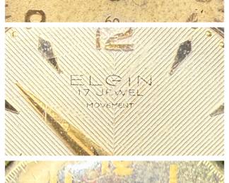 Wristwatch Faces - Waltham, Elgin, Elbon