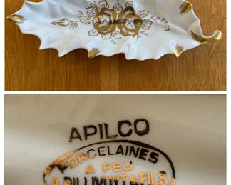 APILCO Porcelain Leaf-Shaped Dish