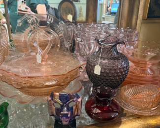 pretty pink & lavender glassware