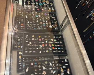 beautiful vintage jewelry in our jewelry room