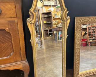 Vintage French Provincial or Louis XC style gilt wall mirror