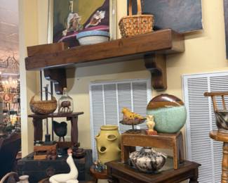 Beautiful pottery, trunks, planters, Native American art, baskets