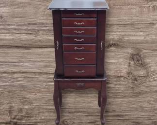 Queen Anne Style Jewelry Armoire 