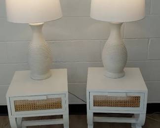 Two End Tables Lamps Combo