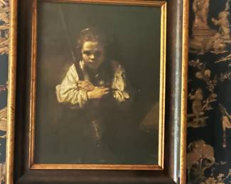 Reproduction of A Girl With A Broom by Rembrandt Van Rijn - oil on canvas