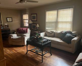 coffee table and art work