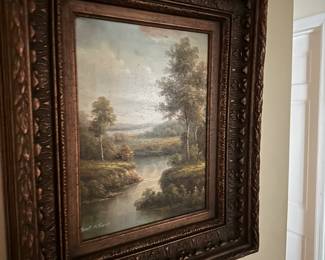 Framed Oil on Canvas Landscape Painting Signed Scott M Taylor