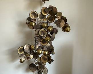 Large Raindrops Metal MCM Sculpture attributed to Curtis Jere