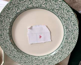 4 Spode Holly Tree Charger Plates BUY IT NOW $120