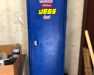Blue metal tool cabinet