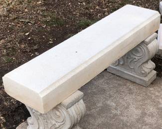 Lime stone bench