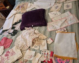 50% off all doilies, linens and towels