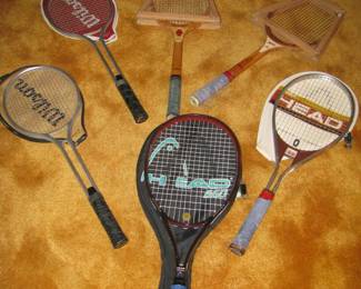 Vintage tennis rackets